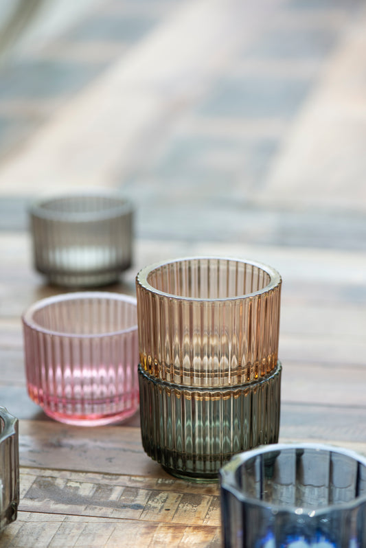 IB Laursen Kerzenhalter Teelichthalter grau Valencia Narrow