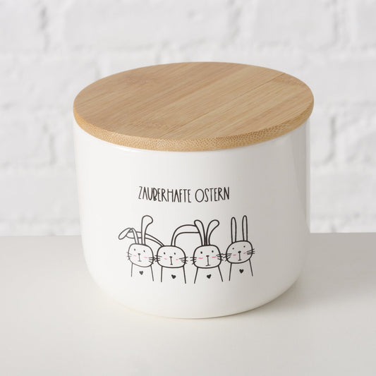 Boltze Vorratsdose mit Bambus Deckel Hase Hoppy