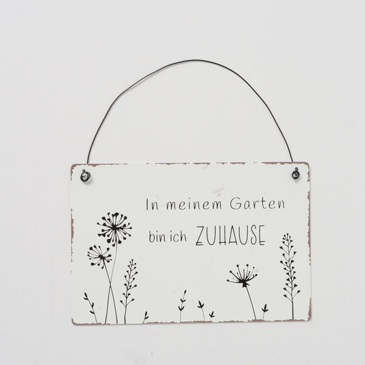 Boltze Metall Schild Yves Gartensprüche