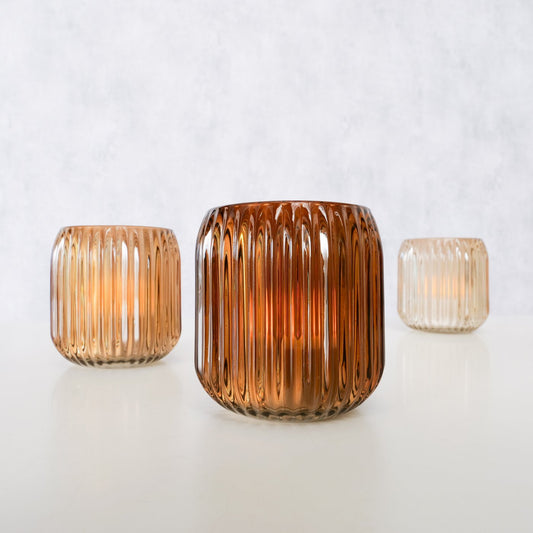 Boltze Windlicht Remsa geriffelte Oberfläche