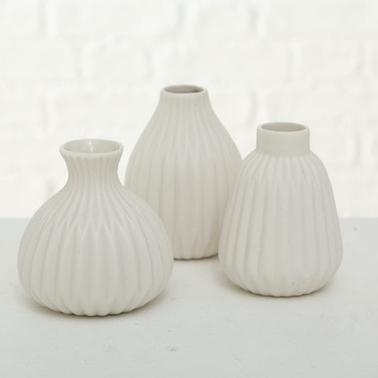 Boltze Matte Vase weiß Modell Esko