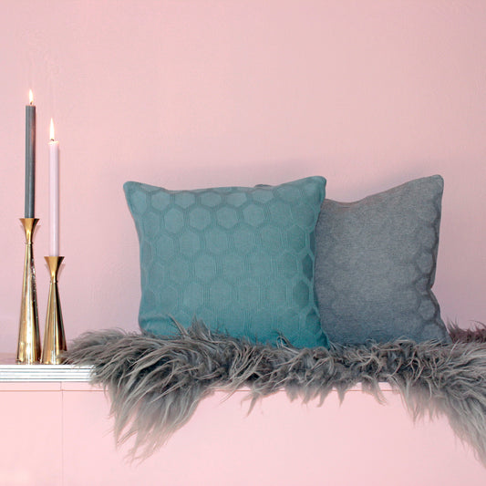 Funky Doris Kissenbezug Wabenstruktur Herdis grau