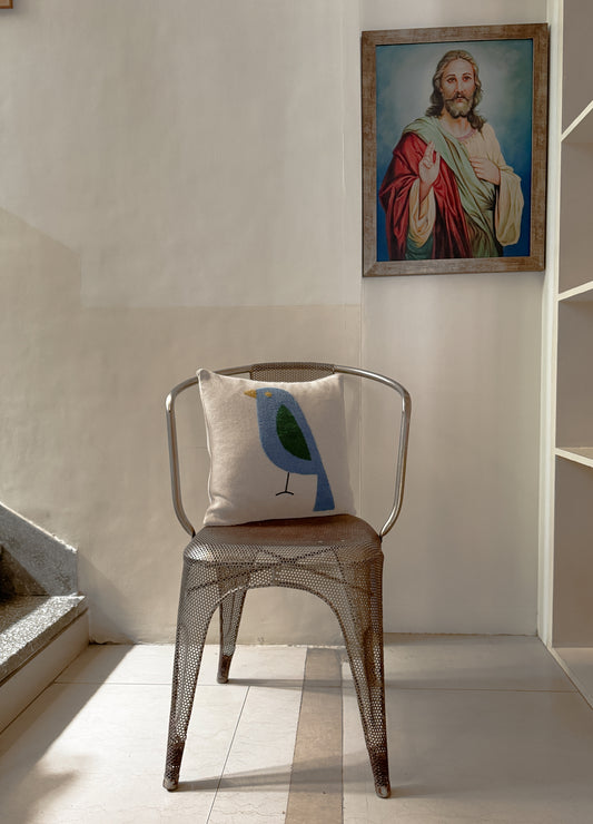 Funky Doris Mini Kissenhülle Modell "Birdy" Blau