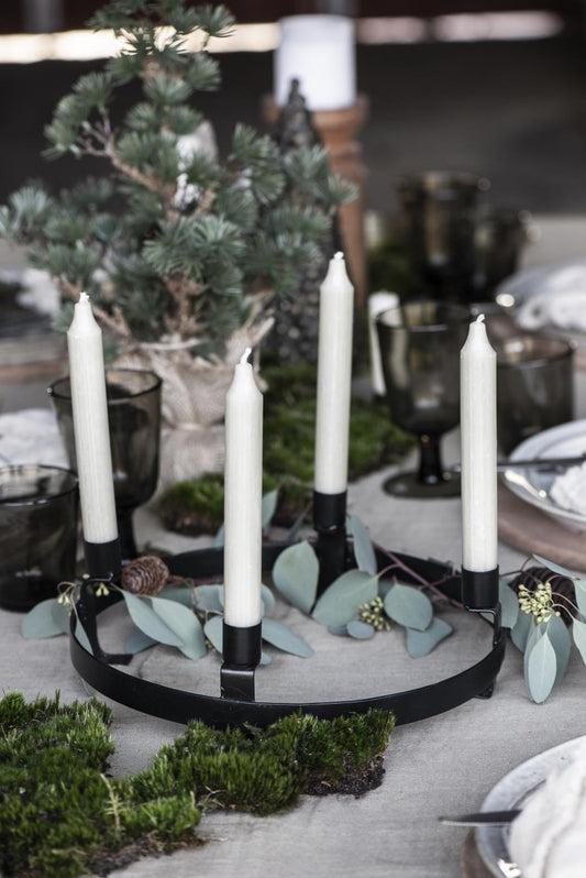 IB Laursen Kerzenring Advent Schwarz Metall