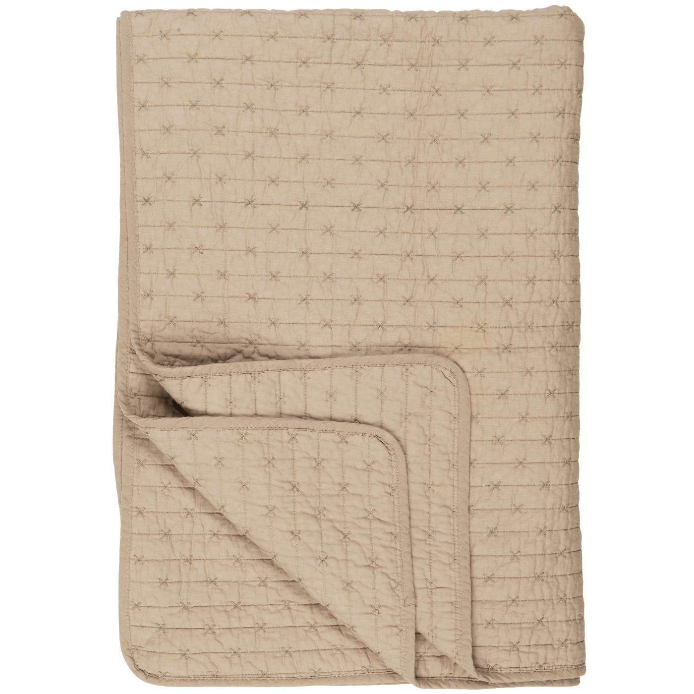 IB Laursen Quilt mit Kreuzstich Muster in Leinen