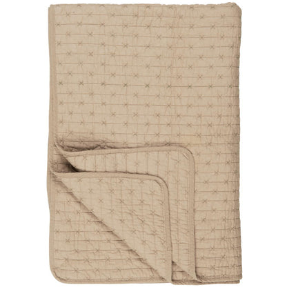 IB Laursen Quilt mit Kreuzstich Muster in Leinen