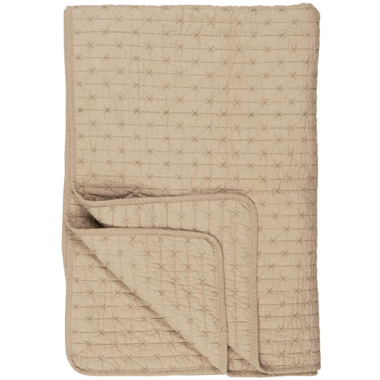 IB Laursen Quilt mit Kreuzstich Muster in Leinen