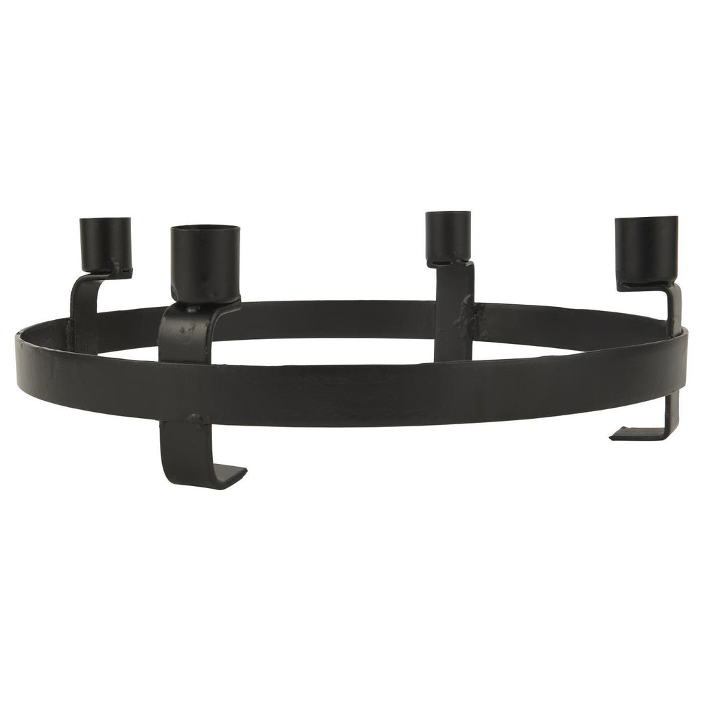 IB Laursen Kerzenring Advent Schwarz Metall