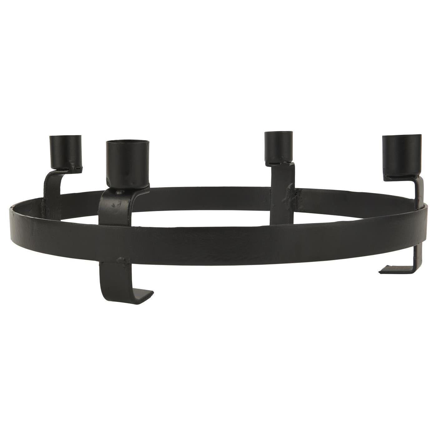 IB Laursen Kerzenring Advent Schwarz Metall