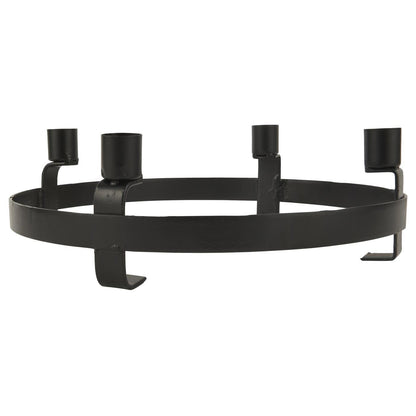 IB Laursen Kerzenring Advent Schwarz Metall