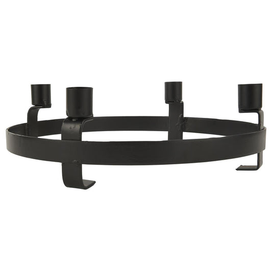 IB Laursen Kerzenring Advent Schwarz Metall
