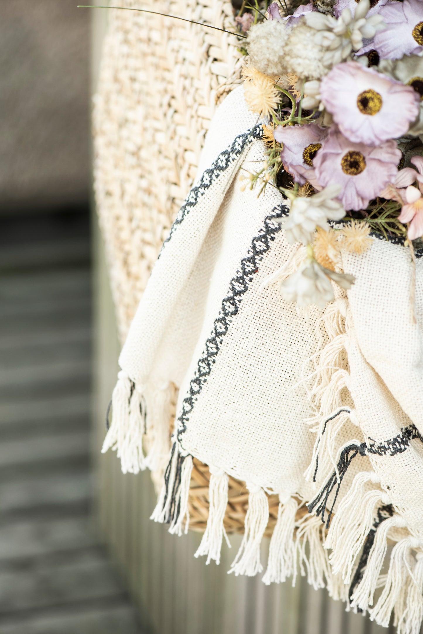 IB Laursen Plaid creme schwarz gestreift