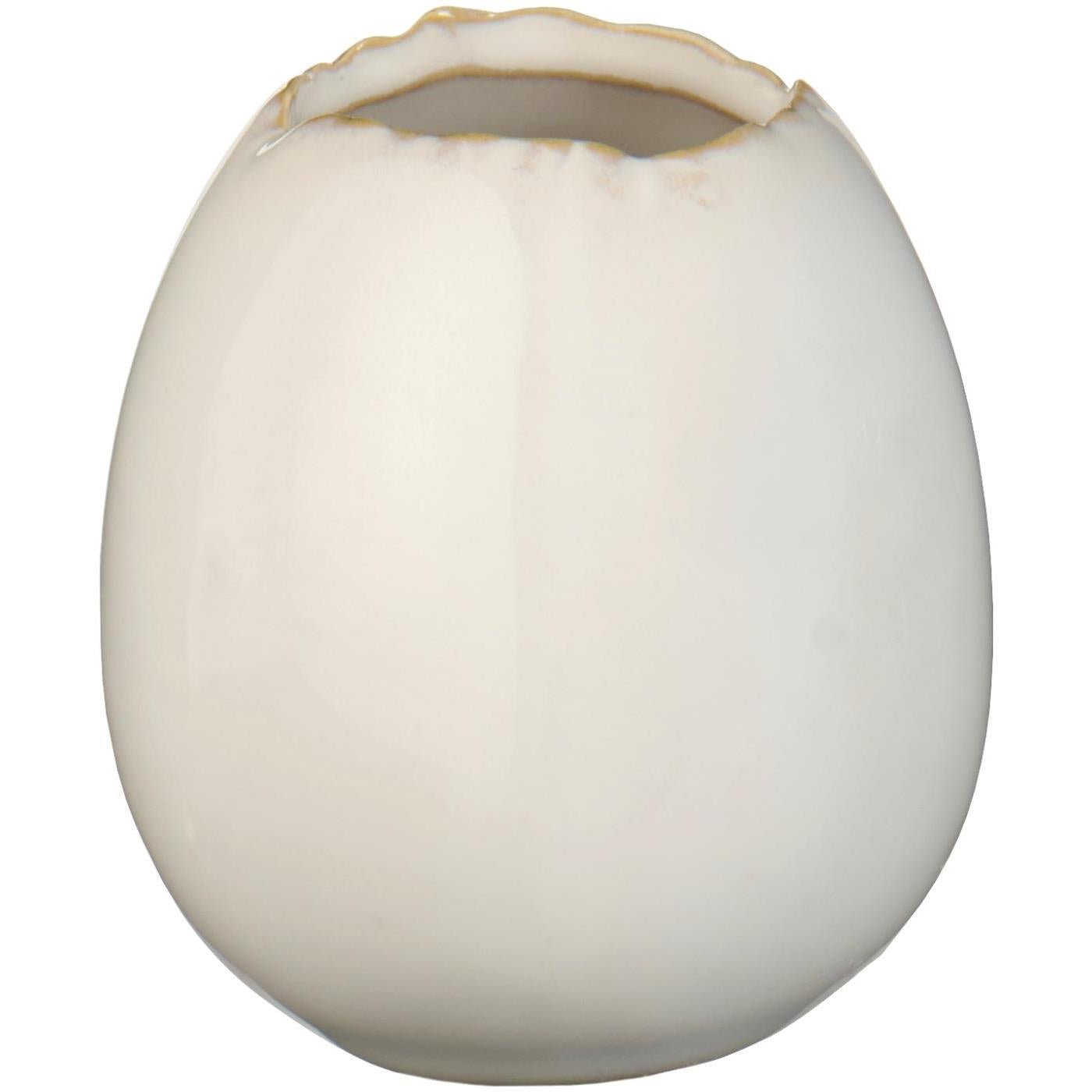 IB Laursen Eiförmige Mini Vase creme 6,5 cm H