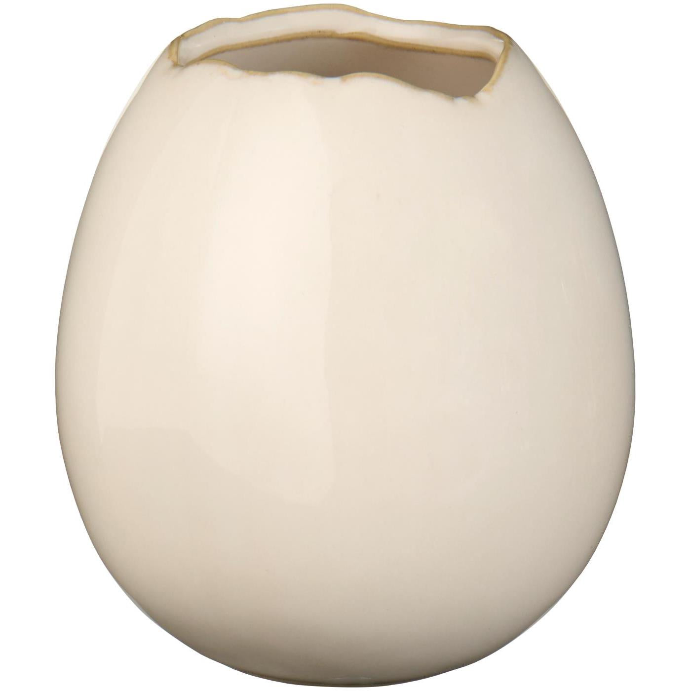 IB Laursen Eiförmige Vase creme 9,4 cm H