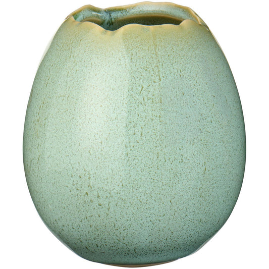 IB Laursen Eiförmige Vase grün 9,4 cm H