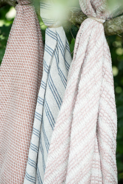 IB Laursen Plaid creme hellblau gestreift