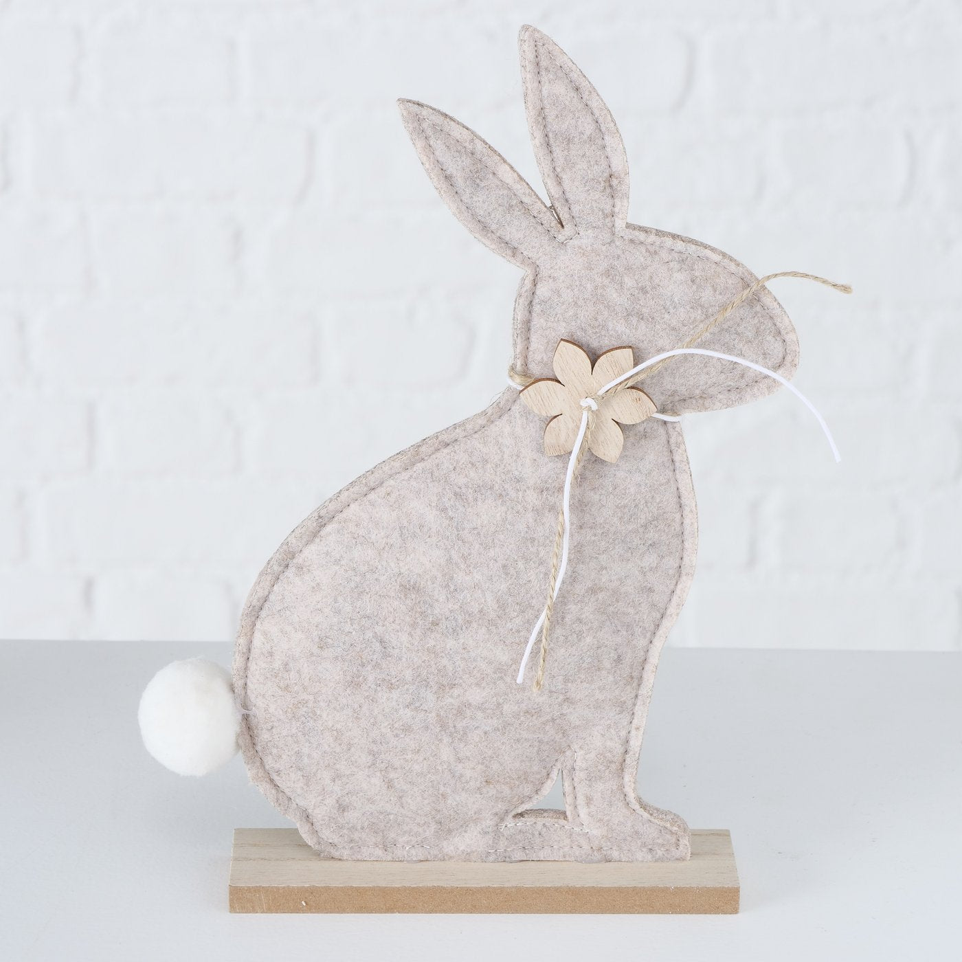 Boltze Deko Aufsteller Hase Filz Holz Bunny