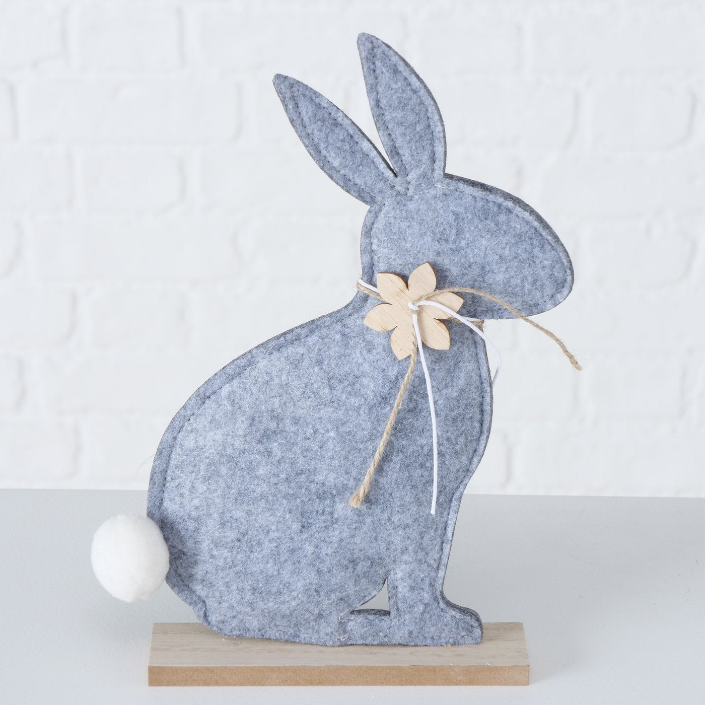 Boltze Deko Aufsteller Hase Filz Holz Bunny