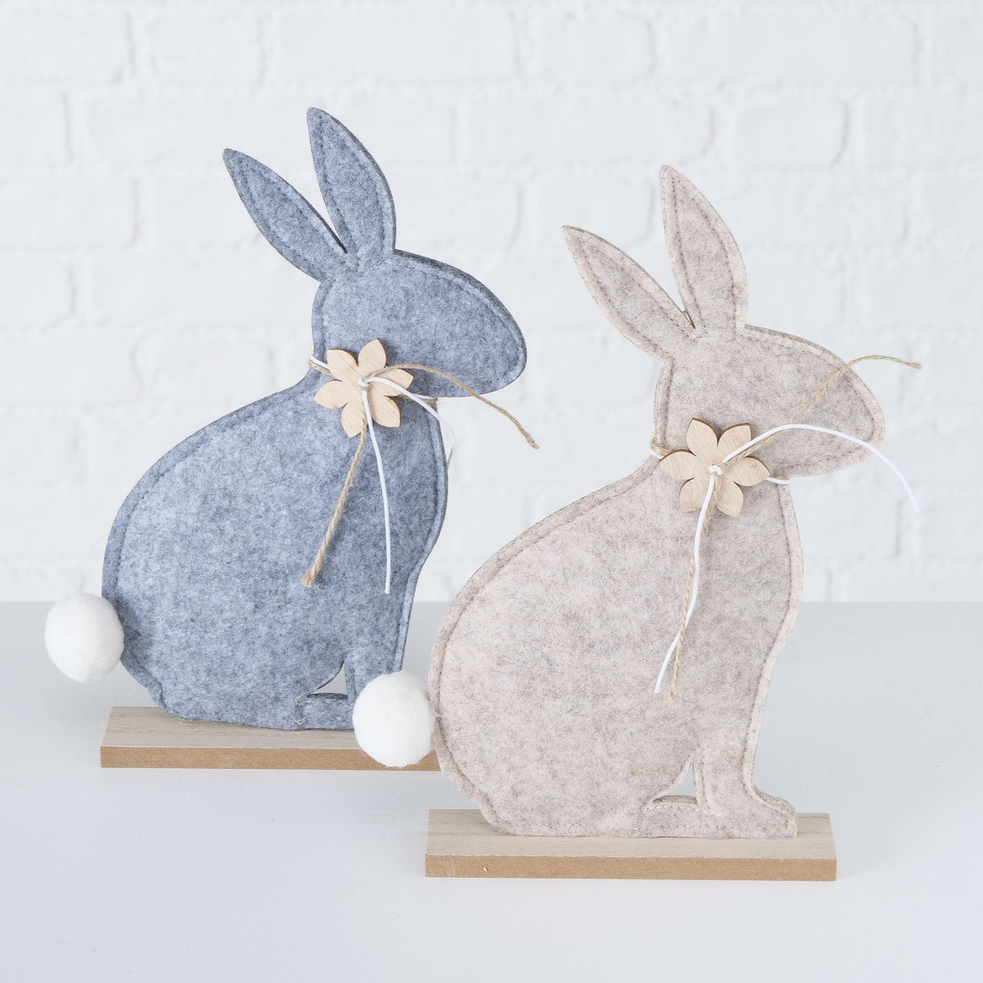 Boltze Deko Aufsteller Hase Filz Holz Bunny