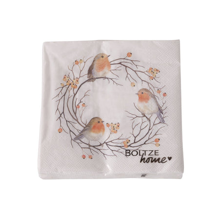 Boltze Papier Servietten Vogel Motiv Ruby