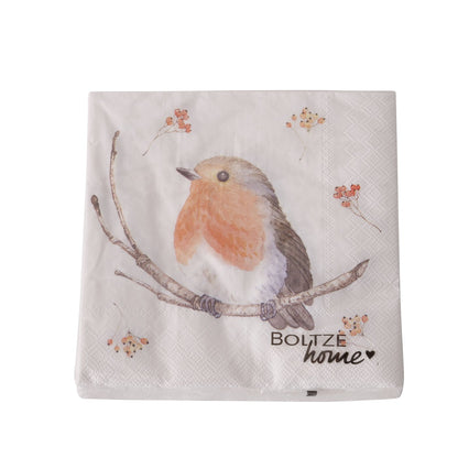 Boltze Papier Servietten Vogel Motiv Ruby