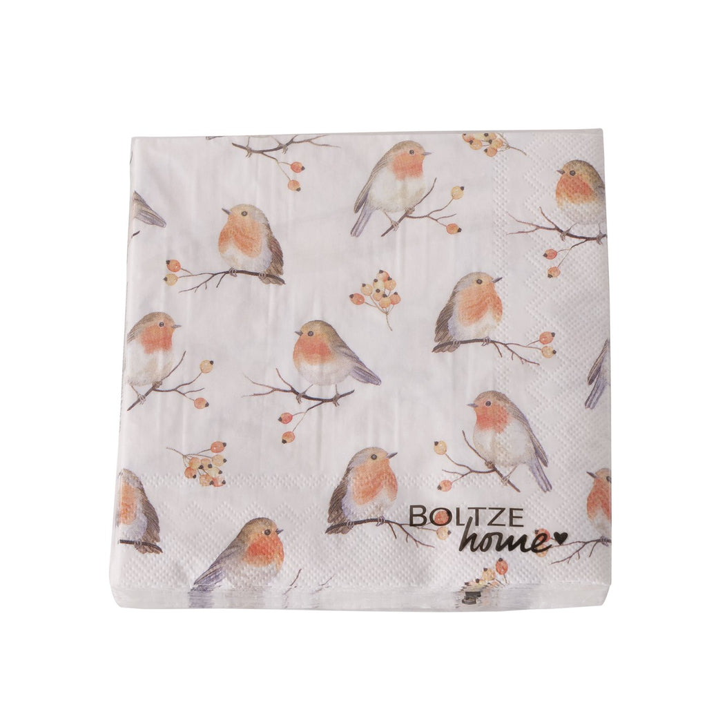 Boltze Papier Servietten Vogel Motiv Ruby