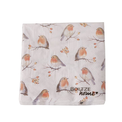 Boltze Papier Servietten Vogel Motiv Ruby