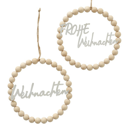 Boltze Holzperlen Ring Beads Weihnachten