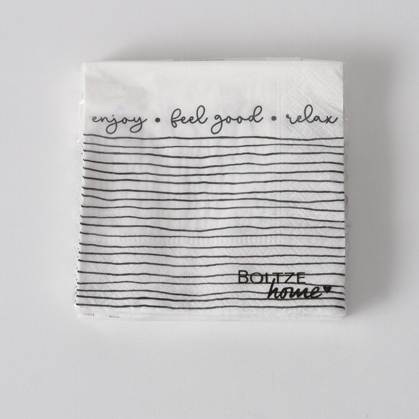 Boltze Maritime Papier Servietten Salted schwarz gestreift