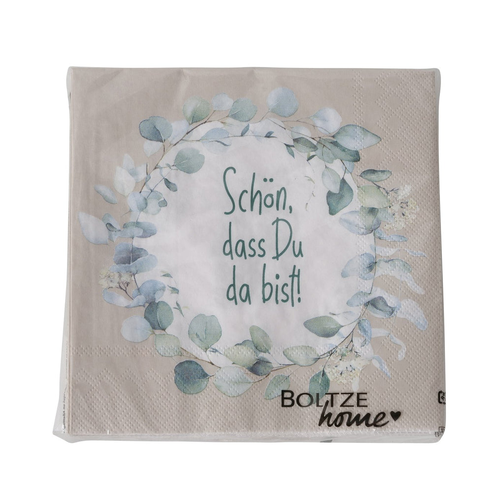Boltze Servietten Eukana Schön, dass Du da bist