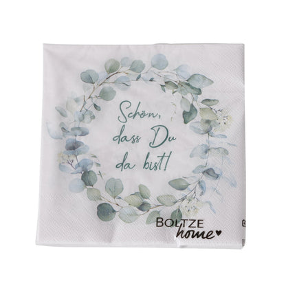 Boltze Servietten Eukana Schön, dass Du da bist