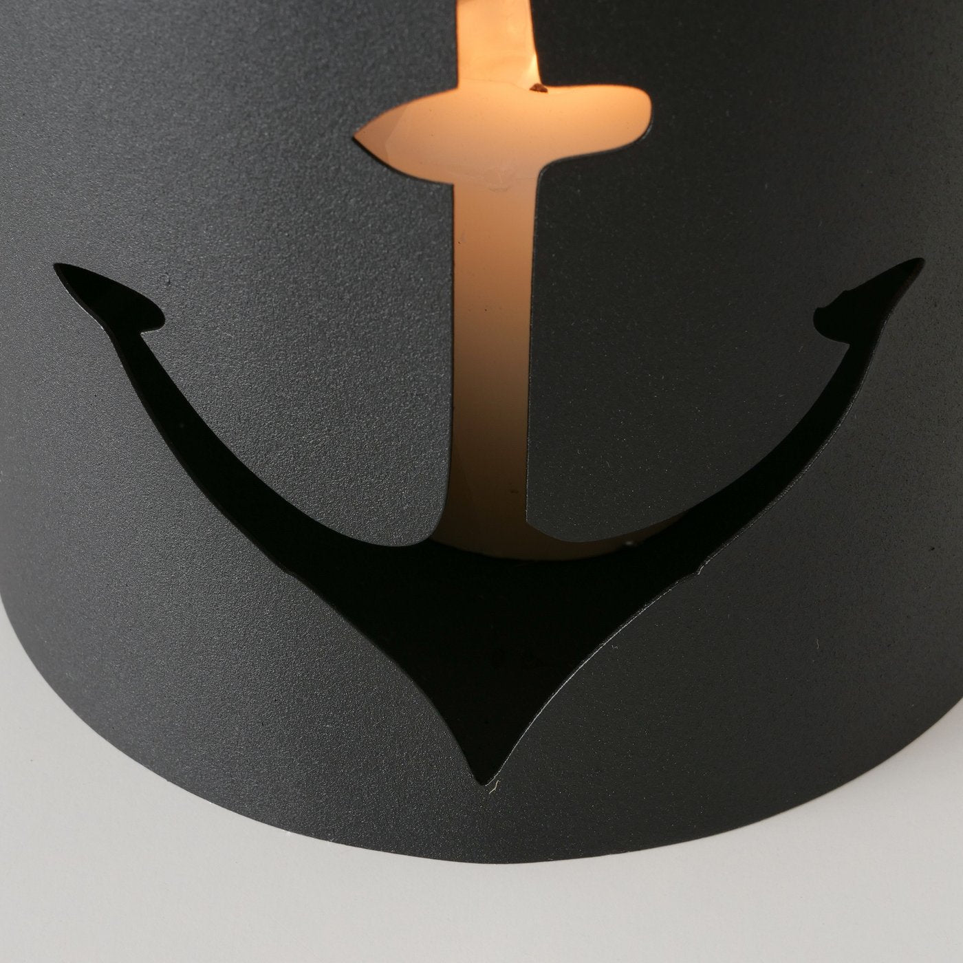 Boltze Windlicht Jannes Maritim mit Anker schwarz