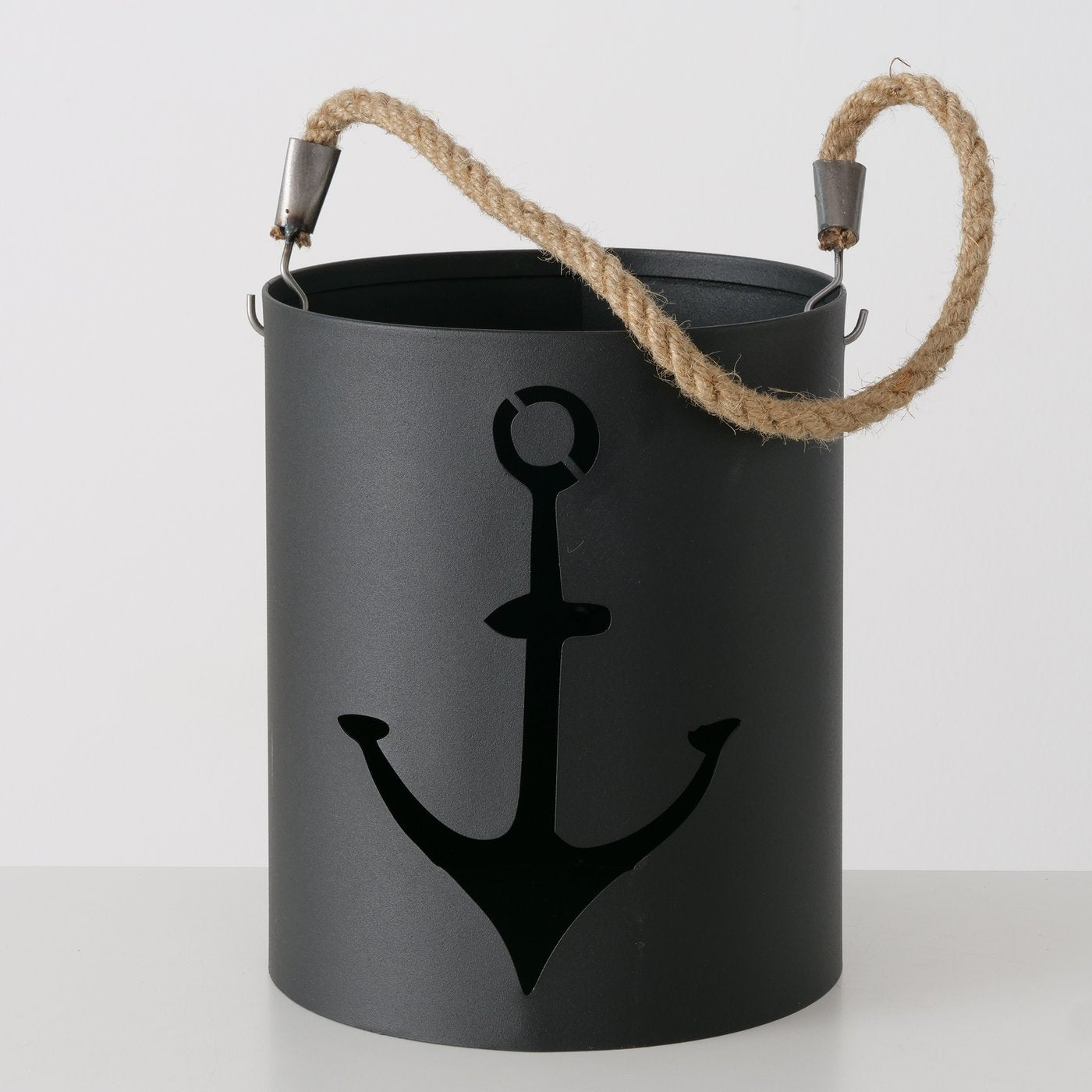 Boltze Windlicht Jannes Maritim mit Anker schwarz