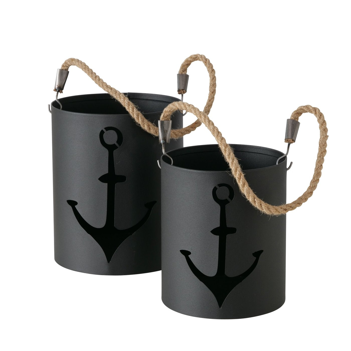 Boltze Windlicht Jannes Maritim mit Anker schwarz