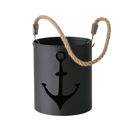 Boltze Windlicht Jannes Maritim mit Anker schwarz