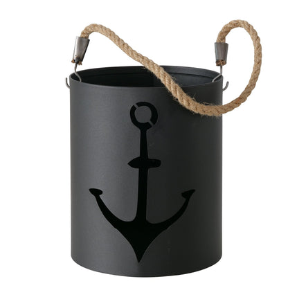 Boltze Windlicht Jannes Maritim mit Anker schwarz