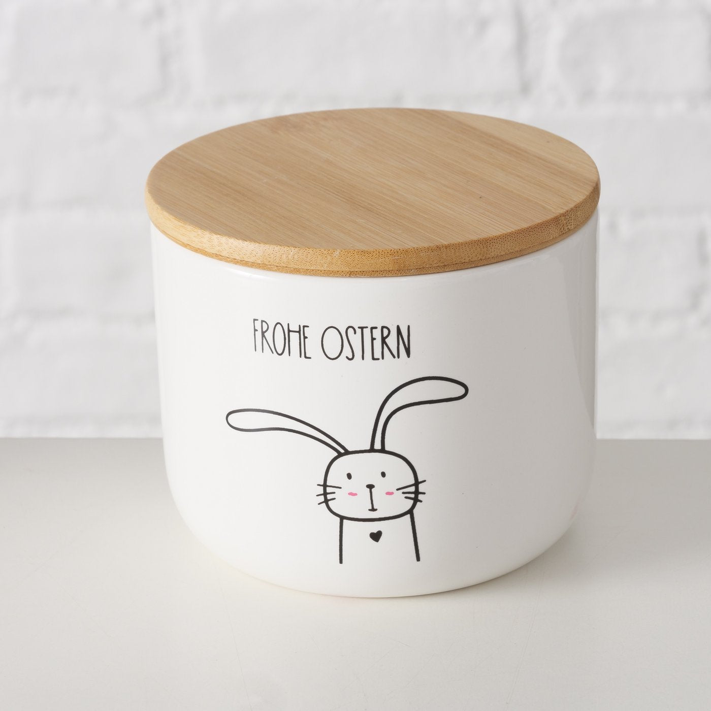 Boltze Vorratsdose mit Bambus Deckel Hase Hoppy