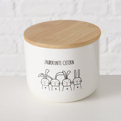 Boltze Vorratsdose mit Bambus Deckel Hase Hoppy