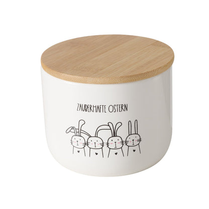 Boltze Vorratsdose mit Bambus Deckel Hase Hoppy