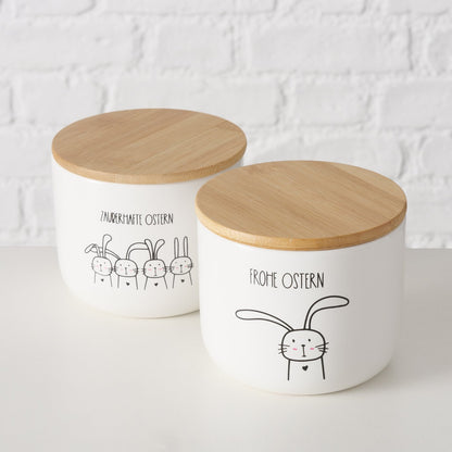 Boltze Vorratsdose mit Bambus Deckel Hase Hoppy