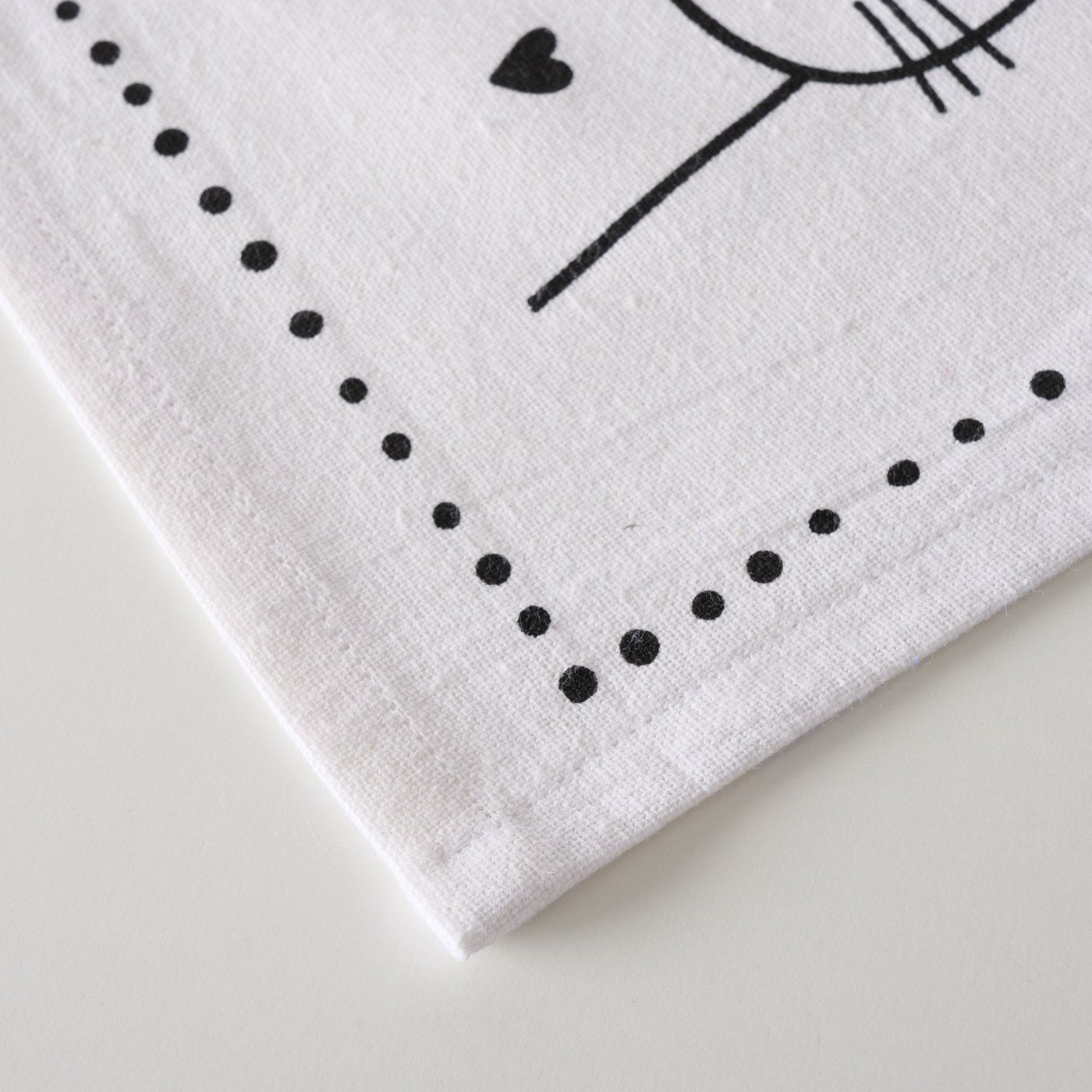 Boltze Tischläufer Hoppy Hase schwarz weiß