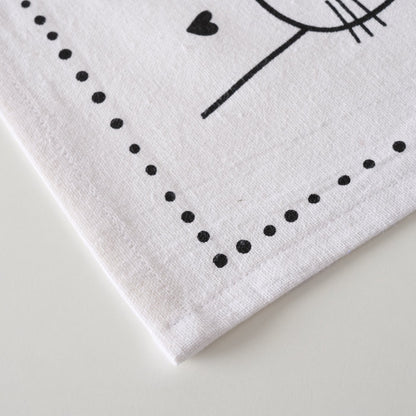 Boltze Tischläufer Hoppy Hase schwarz weiß