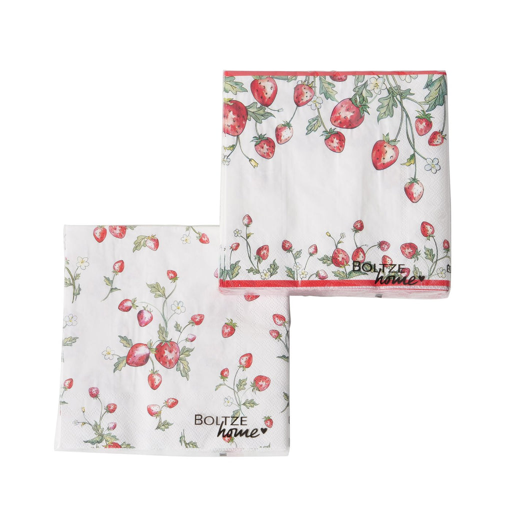 Boltze Papier Servietten Emily Erdbeer Motiv