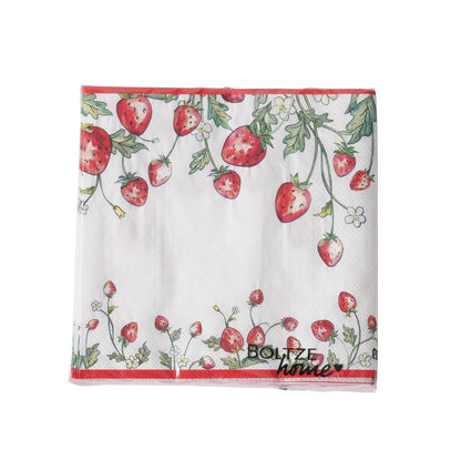 Boltze Papier Servietten Emily Erdbeer Motiv