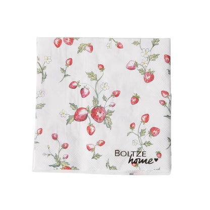 Boltze Papier Servietten Emily Erdbeer Motiv