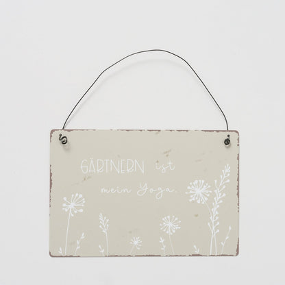 Boltze Metall Schild Yves Gartensprüche