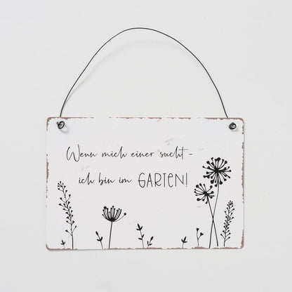 Boltze Metall Schild Yves Gartensprüche