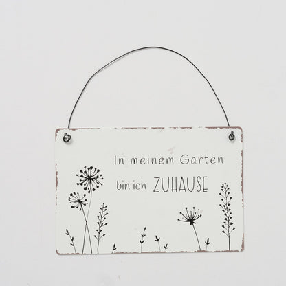 Boltze Metall Schild Yves Gartensprüche