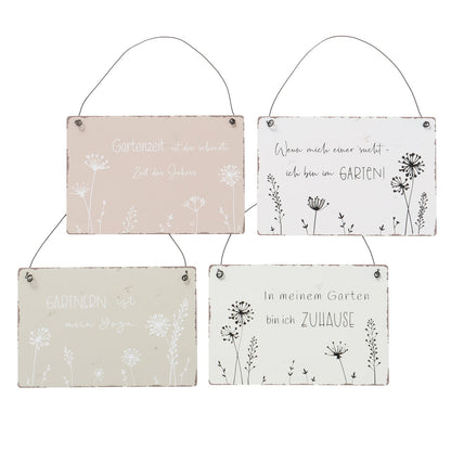 Boltze Metall Schild Yves Gartensprüche