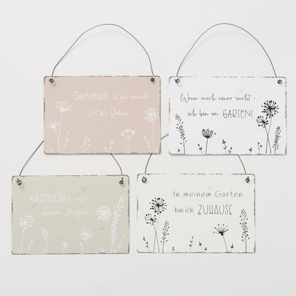 Boltze Metall Schild Yves Gartensprüche